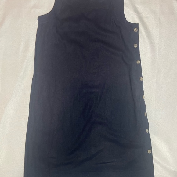 For Cynthia Linen Dark Blue Dress - Picture 1 of 7